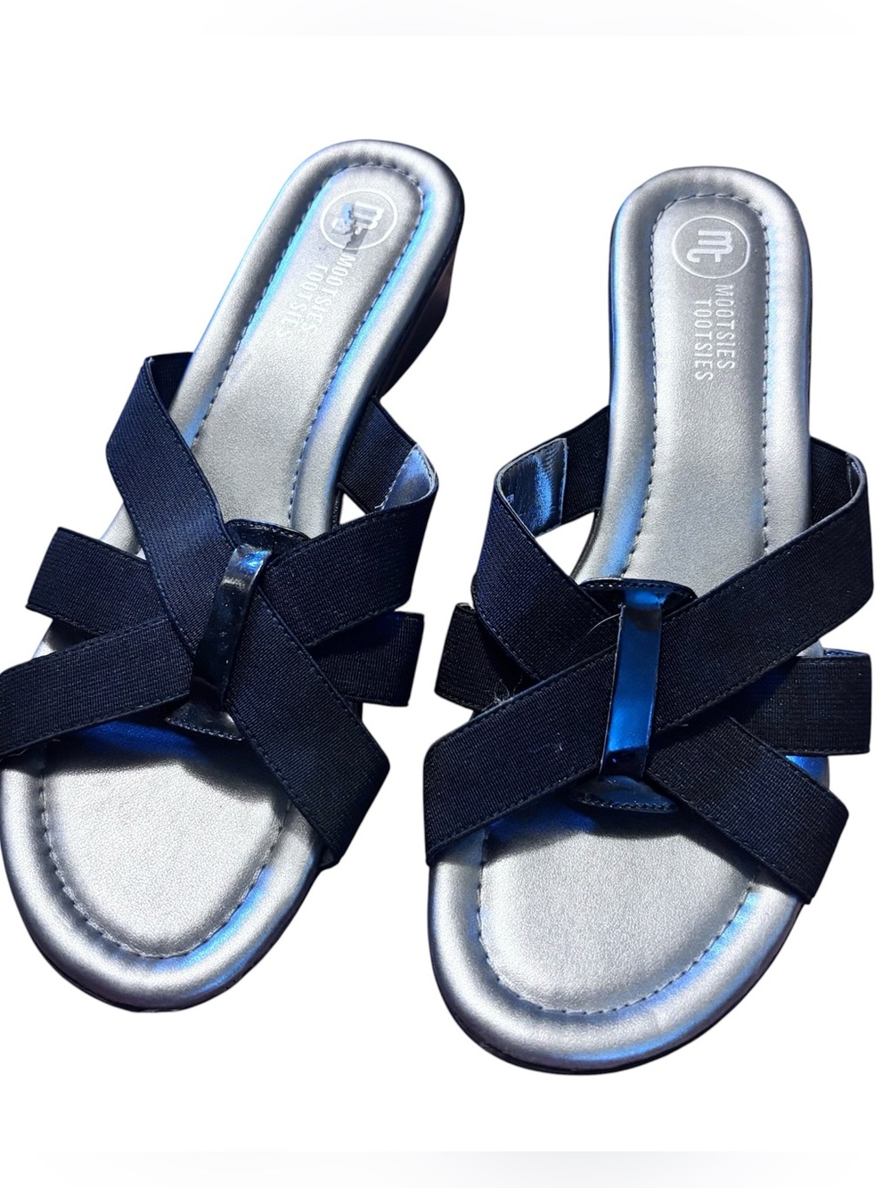 Mootsies Tootsies Mule heeled Sandals 
size 8.5, black